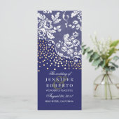 Hochzeitsprogramm für Hochzeiten in der Marine mit Programm (Stehend Vorderseite)