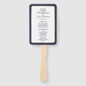 Hochzeitsprogramm für Hochzeiten von Palmen der Ro Fächer (Vorderseite)