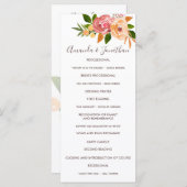 Hochzeitsprogramm für Hochzeiten von Wasserfarben Programm (Vorne/Hinten)