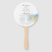 Hochzeitsprogramm für Hochzeitsfeiern Fächer (Rückseite)