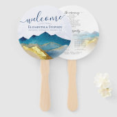 Hochzeitsprogramm für Hochzeitsfeiern Fächer (Vorne und Hinten)