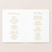 Hochzeitsprogramm für Hochzeitsfeiern in Echtzeit Folienkarte (Innenseite)