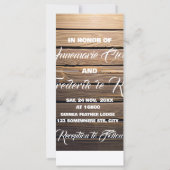 Hochzeitsprogramm für Holz und Rustikale Spitzen (Rückseite)