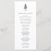 Hochzeitsprogramm für Holzhütten Programm (Rückseite)