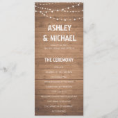 Hochzeitsprogramm für Holzkörner und Streichleucht Programm (Vorderseite)