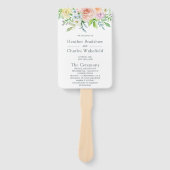 Hochzeitsprogramm für hübsche Blume Fächer (Vorderseite)
