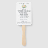 Hochzeitsprogramm für hübsche Blume Fächer (Rückseite)