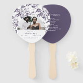 Hochzeitsprogramm für hübsche Blumenbögen Fächer (Vorne und Hinten)