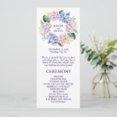 Hochzeitsprogramm für Hydrangeas Spring Flowers Programm (Stehend Vorderseite)