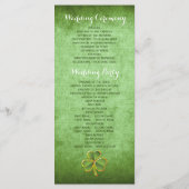 Hochzeitsprogramm für Irisch-Klee und Schleier Programm (Rückseite)