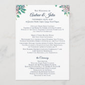 Hochzeitsprogramm für Julia und Andrew Programm (Vorderseite)