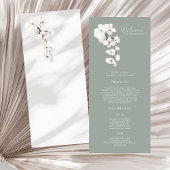 Hochzeitsprogramm für junge junge Mädchen mit grün