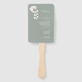 Hochzeitsprogramm für junge junge Mädchen mit grün Fächer (Vorderseite)