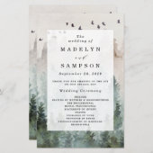 Hochzeitsprogramm für Kiefernwälder (Vorne/Hinten)