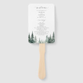 Hochzeitsprogramm für Kiefernwälder Fächer (Vorderseite)