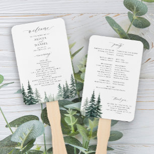 Hochzeitsprogramm für Kiefernwälder Fächer