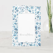 Hochzeitsprogramm für kleine Blaublumen Einladung (Rückseite)