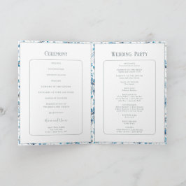 Hochzeitsprogramm für kleine Blaublumen Einladung