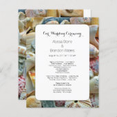 Hochzeitsprogramm für kleine Hochzeiten am Strand (Vorne/Hinten)