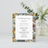 Hochzeitsprogramm für kleine Hochzeiten am Strand (Stehend Vorderseite)