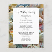 Hochzeitsprogramm für kleine Hochzeiten am Strand (Vorderseite)