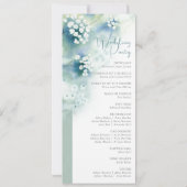 Hochzeitsprogramm für kleine weiße Blume Einladung (Rückseite)