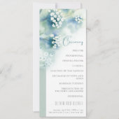 Hochzeitsprogramm für kleine weiße Blume Einladung (Vorderseite)