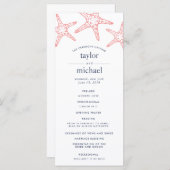 Hochzeitsprogramm für Korallen und Seestreitkräfte Programm (Vorne/Hinten)