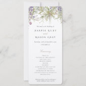 Hochzeitsprogramm für Kräutergarten Pastelfarben Einladung (Vorderseite)