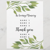 HochzeitsPROGRAMM für Kristallkies (Rückseite)