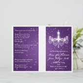 Hochzeitsprogramm für Kronleuchter Lila (Stehend Vorderseite)