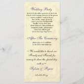 Hochzeitsprogramm für Krüge und lila Rose Programm (Rückseite)