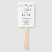 Hochzeitsprogramm für kursive Skripte Fächer (Vorderseite)