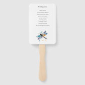 Hochzeitsprogramm für Libellen, maßgeschneidert Fächer (Rückseite)