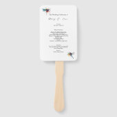 Hochzeitsprogramm für Libellen, maßgeschneidert Fächer (Vorderseite)