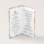 Hochzeitsprogramm für Lila Blumen (Innenseite)