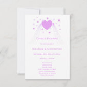 Hochzeitsprogramm für lila Farbhörer (Rückseite)