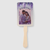 Hochzeitsprogramm für Lila Foto Fächer (Vorderseite)