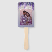 Hochzeitsprogramm für Lila Foto Fächer (Vorderseite)