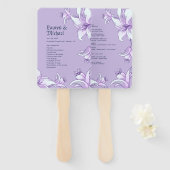 Hochzeitsprogramm für lila Lily Blume Fächer (Vorne und Hinten)