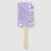 Hochzeitsprogramm für lila Lily Blume Fächer (Rückseite)