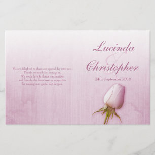 Hochzeitsprogramm für lila Rose