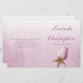 Hochzeitsprogramm für lila Rose (Vorne/Hinten)