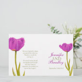Hochzeitsprogramm für lila Tulpenaquaristik (Stehend Vorderseite)