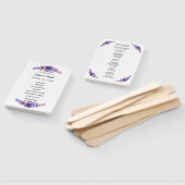 Hochzeitsprogramm für lila und blaue Wasserfarben Fächer (Non-assembled)