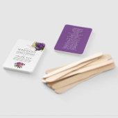 Hochzeitsprogramm für lila und goldene Vintage Chi Fächer (Non-assembled)