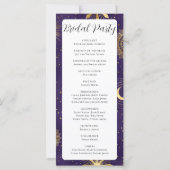 Hochzeitsprogramm für lila und Goldmedaille (Rückseite)