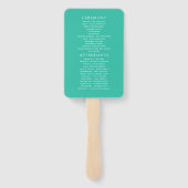 Hochzeitsprogramm für lila und kleine Blumen Fächer (Rückseite)