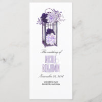 Hochzeitsprogramm für lila und Lavendel-florale La
