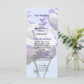 Hochzeitsprogramm für lila und weiße Lisianthus Programm (Stehend Vorderseite)